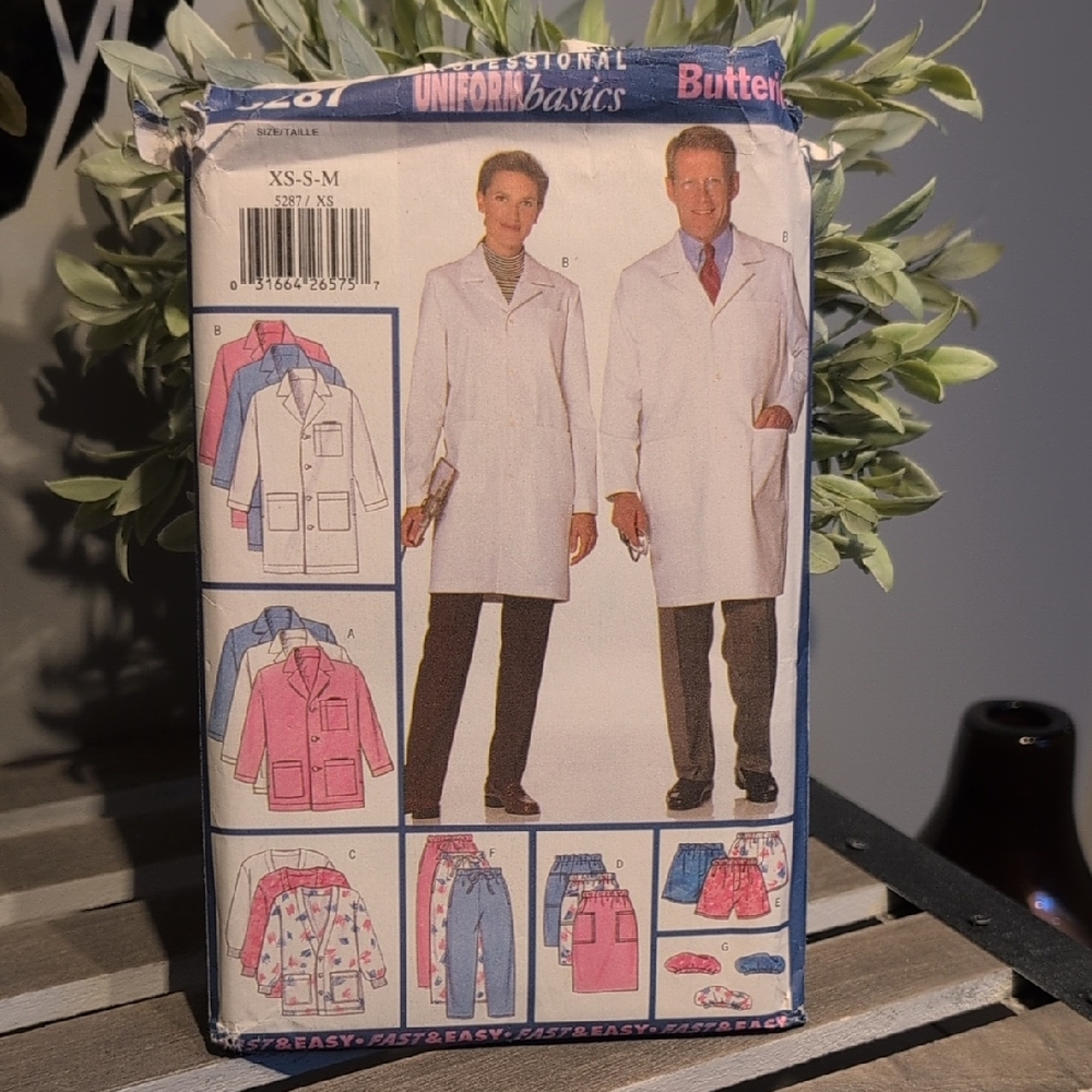 Butter Women's White Professional Coat Pattern